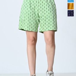 BAESD Women Printed High-Rise Shorts-image-14