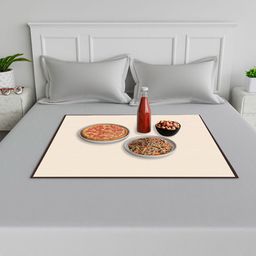Kuber Industries Gold Toned Reversible Dot Square Waterproof Food Mat-image-64