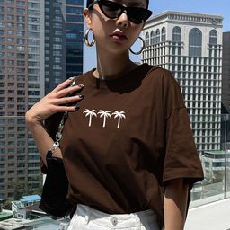 TOGS & TERRE Women Graphic Printed Round Neck Cotton Relaxed Fit T-shirt-image-97
