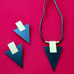 Rebekah Triangle Cord String Necklace Set image 4