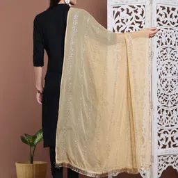 LOOM LEGACY Embroidered Dupatta with Sequinned image 3