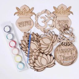 10 Pcs Wooden Diwali DIY Kit – 5 Inch Wooden Cut-outs-image-71