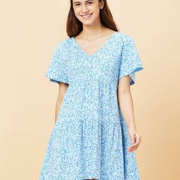 Being Human Floral Printed A-Line Dress-image-19