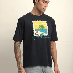 Difference of Opinion Varsity Printed Cotton Oversized T-shirt-image-36