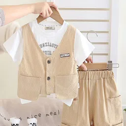 INCLUD Boys Striped Short Sleeves T-shirt With Shorts-image-46