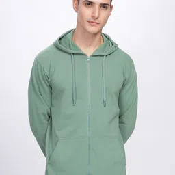 Mast & Harbour Men Hooded Cotton Fleece Sweatshirt-image-129