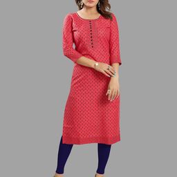 DREAM & DZIRE Kalamkari Print Cotton Kurta-image-52
