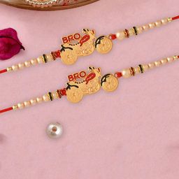 Ascension 2-Pcs Beaded Rakhi With Fridge Magnet & Roli Tilak-image-44