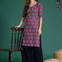 Anouk Rustic Women Pack of 3 Ethnic Motifs Printed Daily Straight Kurtas-image-82