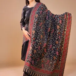 SWI Stylish Women Ethnic Motifs Woven Design Shawl-image-97