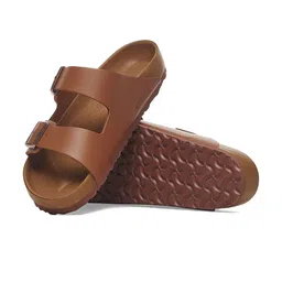 Birkenstock Men Leather Buckle Two Strap Sandals-image-10