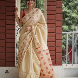 Anjaneya Sarees Woven Design Zari Silk Cotton Saree-image-44