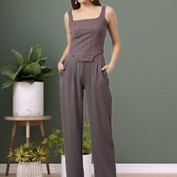 R.Code by The Roadster Life Co. Square Neck Top With Trousers-picture-16