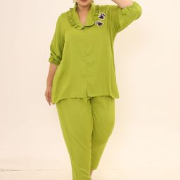 Swadeshi Shringaar V-Neck Tunic With Trousers Co-Ords-image-80