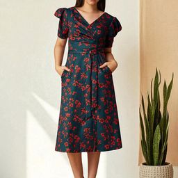 BAESD Girls Floral Printed Midi Dress-picture-12