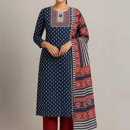 Silakaari Printed Pure Cotton Unstitched Dress Material-picture-32
