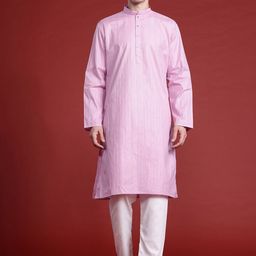 MANQ Men Flared Sleeves Thread Work Kurta-picture-5