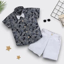 TinyBrezy Kids Printed Short Sleeves Shirt With Shorts-36