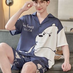 StyleCast Printed Short Sleeve Shirt With Shorts Night Suit-image-34