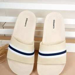 GLISSERS Men Striped Sliders-image-94