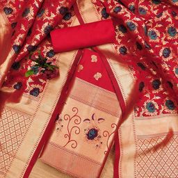 Panzora Ethnic Motifs Woven Design Unstitched Dress Material-image-49