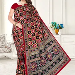 TARENI Geometric Printed Pure Cotton Sambalpuri Saree-picture-14