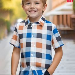 BAESD Boys Pack Of 2 Classic Fit Striped Shirts-image-49