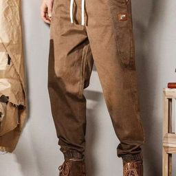 stylecast x revolte Khaki Wrinkle Free Mid-Rise Jogger Trousers-picture-36