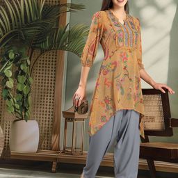 Nayam By Lakshita Women Paisley Printed A-line Georgette Kurta and Salwar Set-picture-39