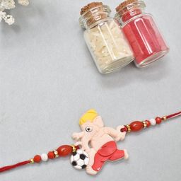 MEIRA JEWELLERY Set Of 2 Ganesha's Brother's Rakhi Greeting Card & Roli Chawal-picture-45