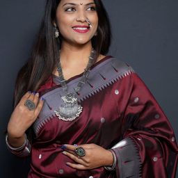 Shriyangan Ethnic Motifs Zari Pure Silk Kanjeevaram Saree-picture-18