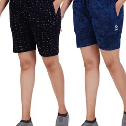 GUIDE Women Pack Of 2 Printed Cotton Shorts-image-96