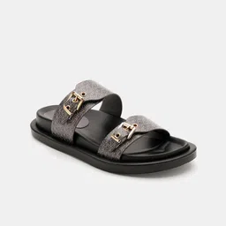 U.S. Polo Assn. Women Embellished Open Toe Flats with Buckles-image-7
