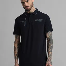 Klub Fox Men Typography Printed Polo Collar T-shirt-picture-3