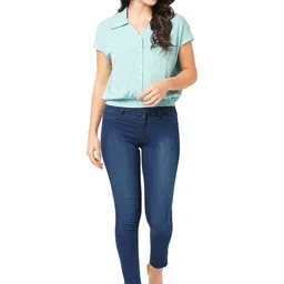 G0-4 IT Women Solid Gathered Regular Chiffon Top-picture-21