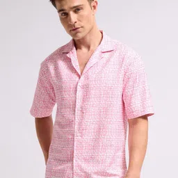 MISCHIEF MONKEY Men Classic Boxy Printed Casual Shirt-image-30