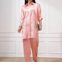 Vishudh Floral Embroidered Shirt And Trouser-image-66