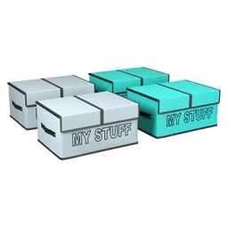 Kuber Industries Grey Set of 4 Regular Multi-Utility Organisers-26