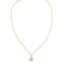 Namaste Jewels Women Gold-Plated Evil Eye Floral Pendant Necklace-picture-38