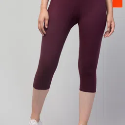 CKARFE Pack of 2 Women Cotton Skinny Fit Capris-image-77