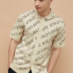 SmileyWorld Men Opaque Printed Casual Shirt-image-68