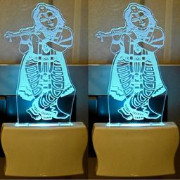 SOMIL Green & Blue Printed Glass Abstract Shaped Shaped Wall Lamp-image-44