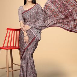 K 5 Fashion Paisley Pure Crepe Saree-image-89