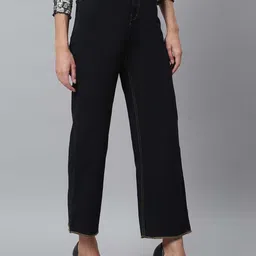 Stylecast X Kotty Women Straight Fit High-Rise Slash Knee Stretchable Jeans-image-39