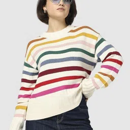 GAP Women Striped Pullover Sweater-image-63