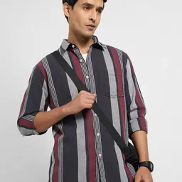 SF JEANS by Pantaloons Multi Stripes Cotton Spread Collar Casual Shirt-picture-54
