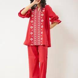 Rustorange Printed Pure Cotton Top & Trousers Co-Ords-image-73