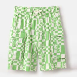 United Colors of Benetton Boys Floral Checked Shorts-image-3