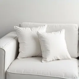 Aurave White 2 Pieces Pure Cotton 210 TC Soft & Comfortable Square Cushion Covers-7