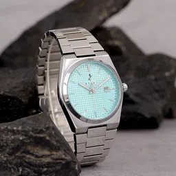 Sylvi Men Patterned Dial & Stainless Steel Analogue Watch-PRO-ELEblue-silver-picture-41